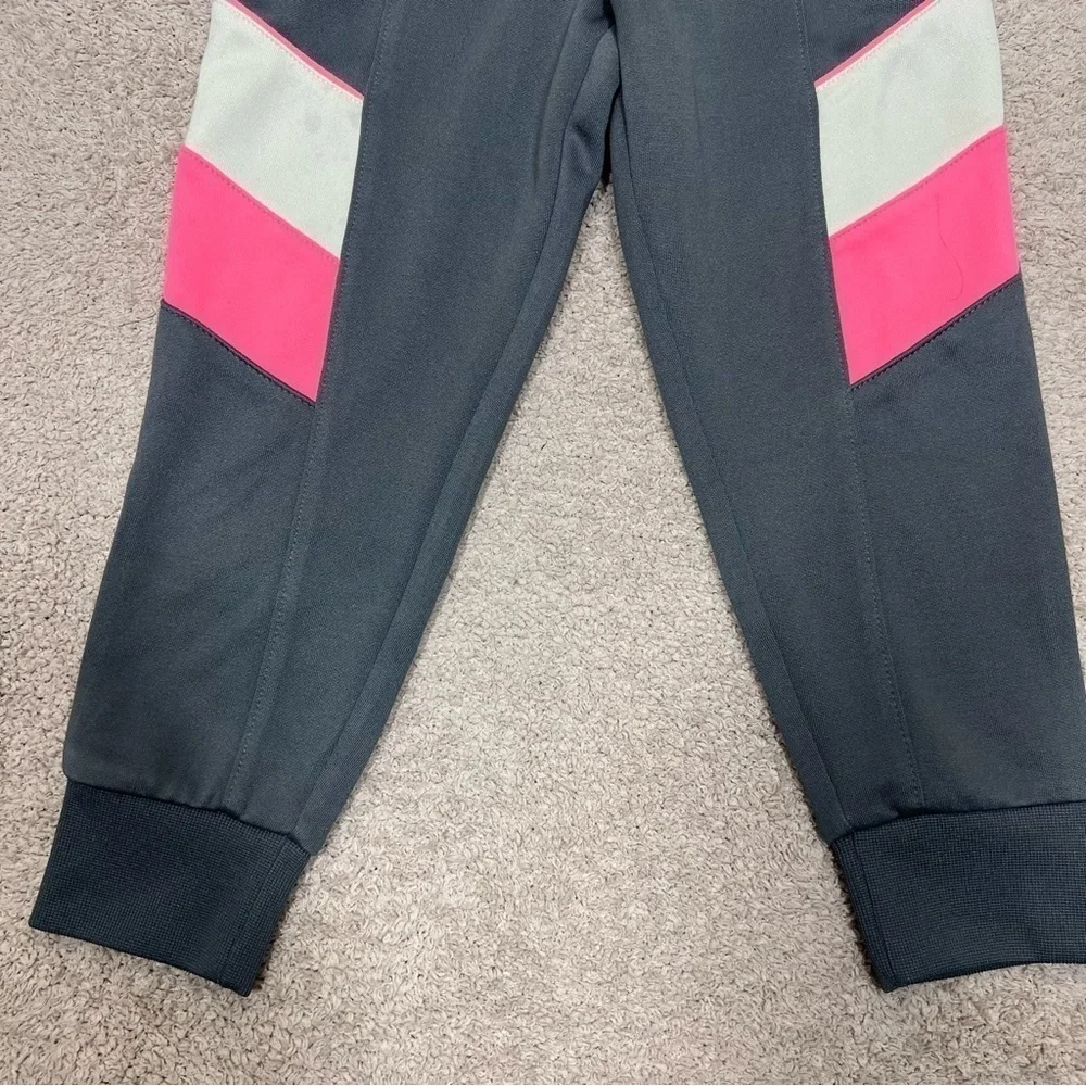 Nike Sportswear Girls Gray and Pink Jogger Track Sweatpants Size 4 Active Casual